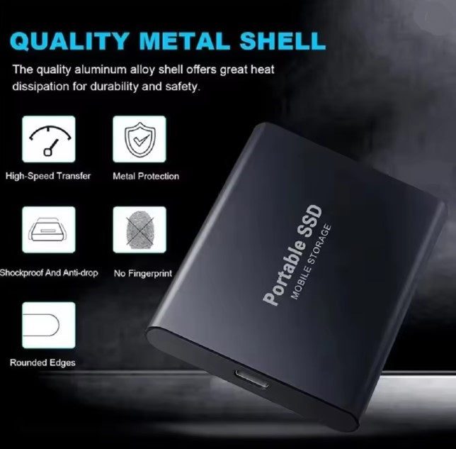 Portable SSD 2TB Original Hard Disk USB3.1 High Speed Hard Drive Type-C Solid Disk External SSD for Phone/Laptop/Mac/PC/TV
