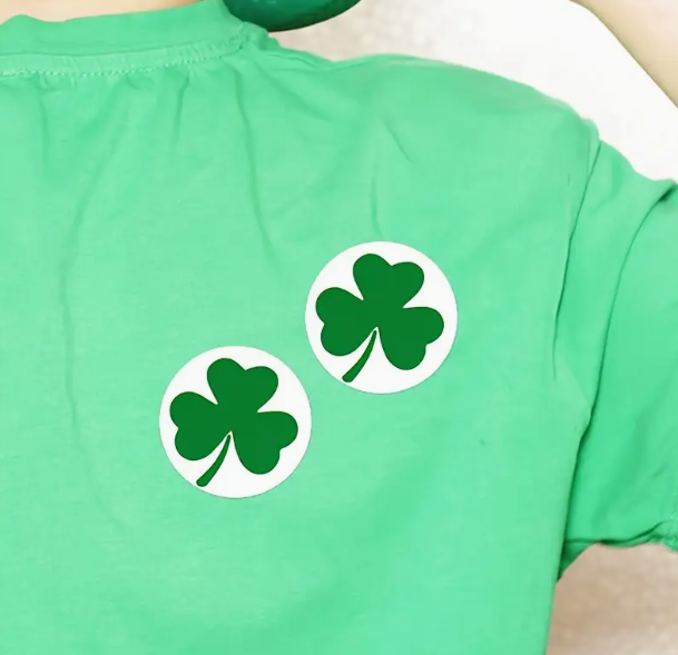 Roll of 500 Green Clover Stickers - ΡΟΛΟ ΜΕ 500 ΑΥΤΟΚΟΛΛΗΤΑ ΤΡΙΦΥΛΛΙΑ