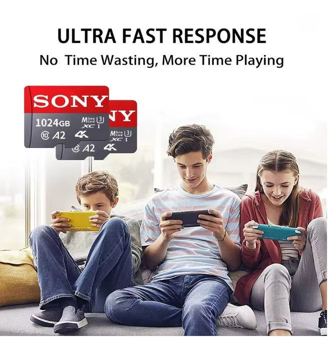 Sony Memory Card 1TB Micro SD TF U3 A2 Micro SD Reading Speed Class 10 Flash Micro Card For Phone, Camera and Drone