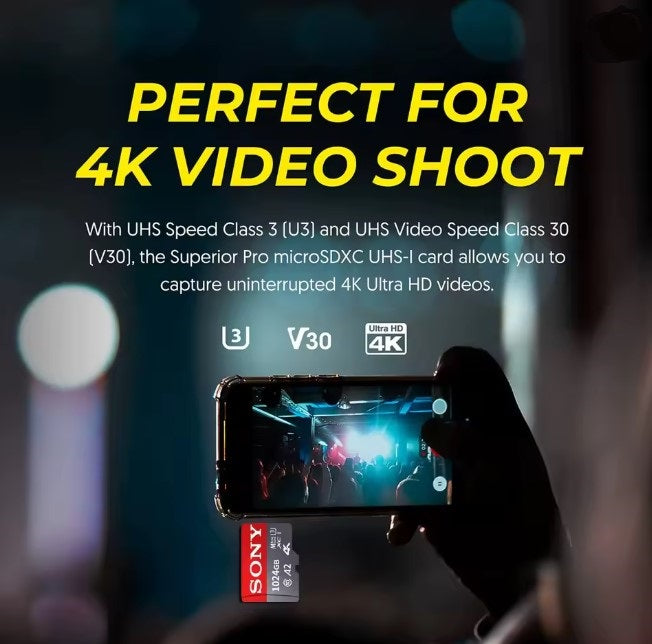 Sony Memory Card 1TB Micro SD TF U3 A2 Micro SD Reading Speed Class 10 Flash Micro Card For Phone, Camera and Drone