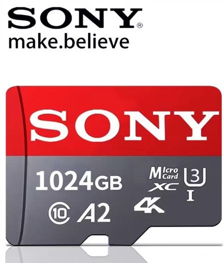 Sony Memory Card 1TB Micro SD TF U3 A2 Micro SD Reading Speed Class 10 Flash Micro Card For Phone, Camera and Drone
