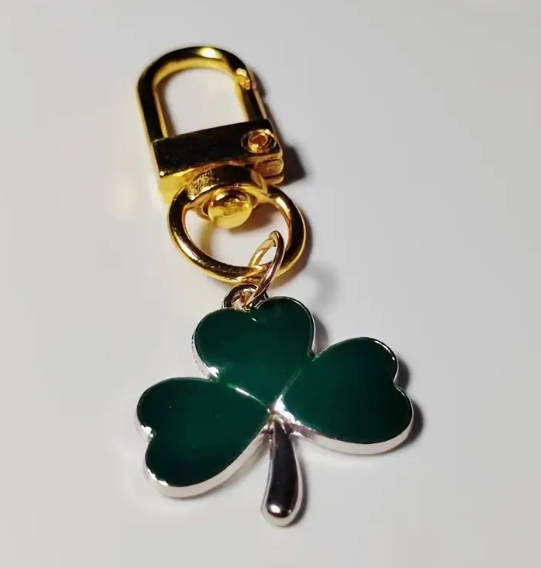 Green Clover Keychain - Mπρελόκ Πράσινο Τριφύλλι