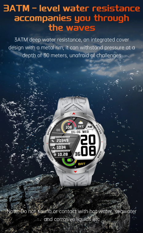 The best smartwatch at an incredible price - Military Outdoor Smart Watch Men 1.7inch Screen Compass Bluetooth Call 3ATM Waterproof  1100mAh Super Capacity Battery Need charge after one week or more!