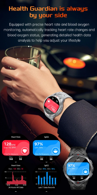 The best smartwatch at an incredible price - Military Outdoor Smart Watch Men 1.7inch Screen Compass Bluetooth Call 3ATM Waterproof  1100mAh Super Capacity Battery Need charge after one week or more!