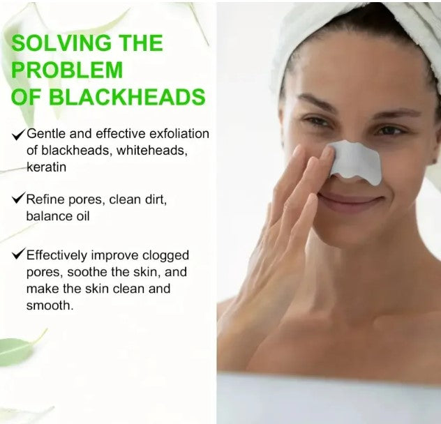 25 PCS Premium Bamboo Charcoal Blackhead Removal Nose Pore Strips, Nasal patch Exfoliating Beauty Deep Cleansing Nose Care Patch
