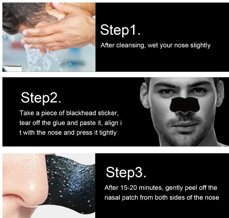 10Pcs Nose Blackhead Sticker Strip Mask for Nose Deep Cleaning Firming Shrink Pore Unisex Exfoliating Nasal Nose Skin Care Tool
