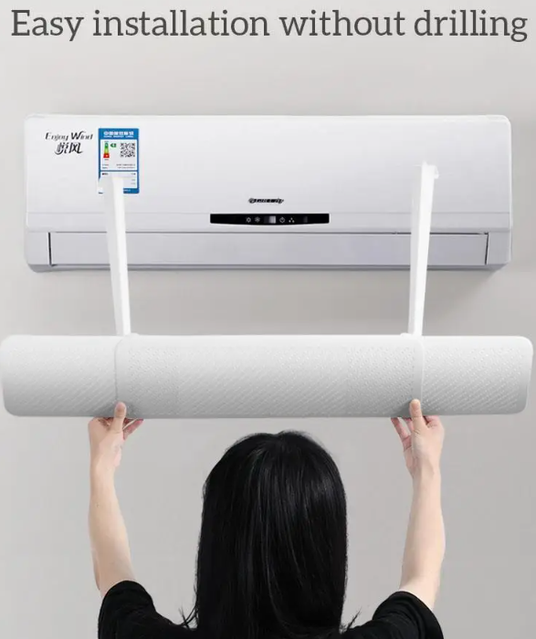 Universal Wall-Mounted Air Conditioning Windshield Baffle Anti-Direct Blowing Windproof Cold Air Guide for Home Air Conditioner