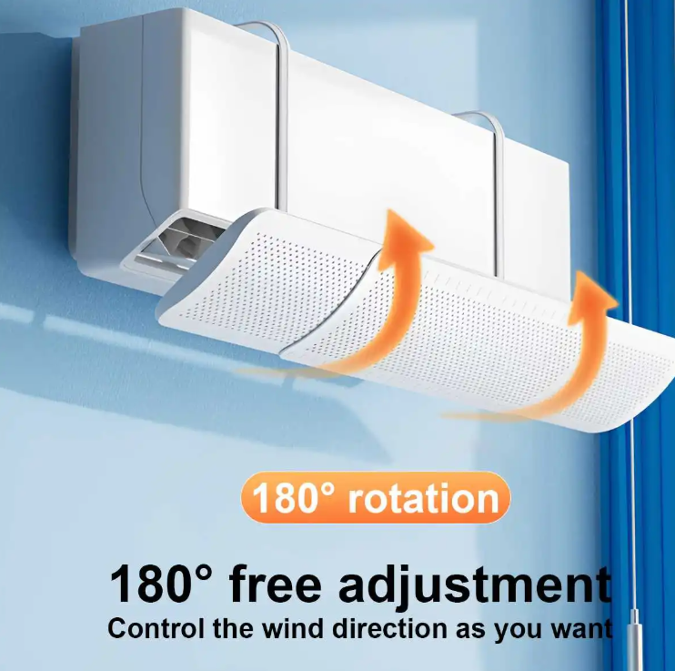Universal Wall-Mounted Air Conditioning Windshield Baffle Anti-Direct Blowing Windproof Cold Air Guide for Home Air Conditioner