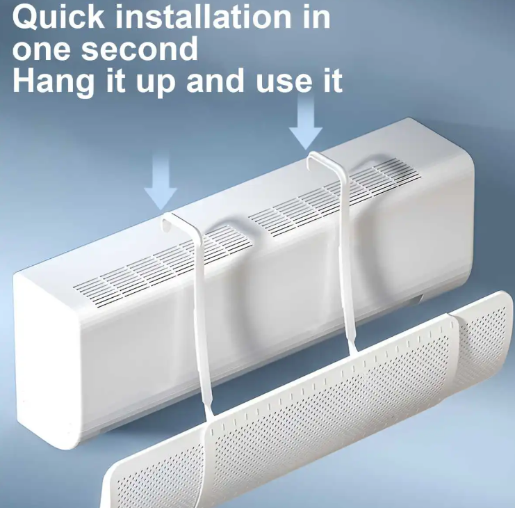 Universal Wall-Mounted Air Conditioning Windshield Baffle Anti-Direct Blowing Windproof Cold Air Guide for Home Air Conditioner